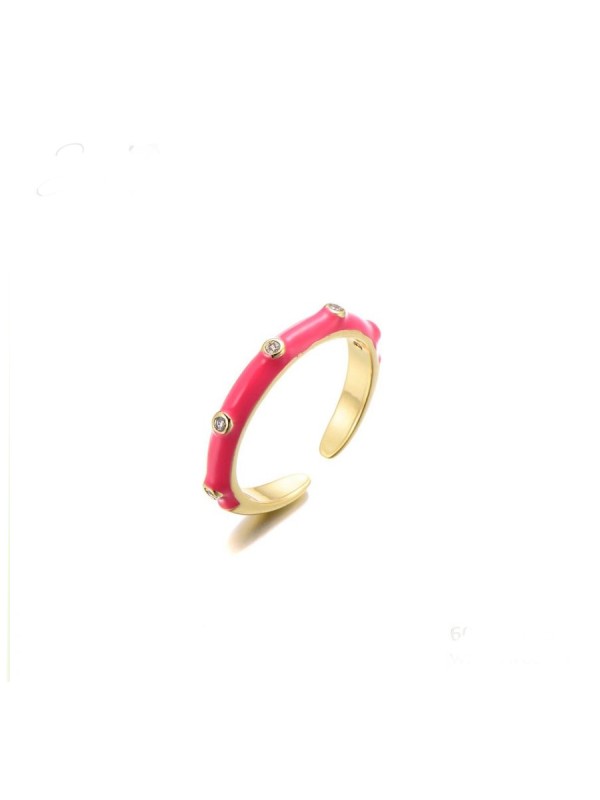 Ring Zirkonia goldfarben pink