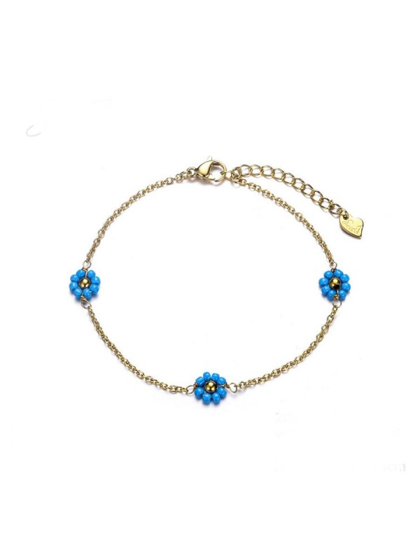 Armband Flower blau
