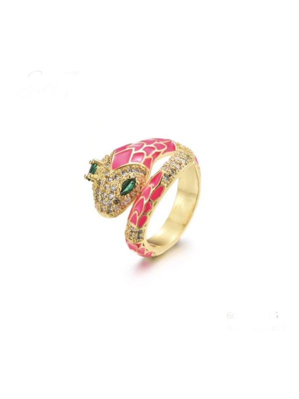 Ring Snake goldfarben pink
