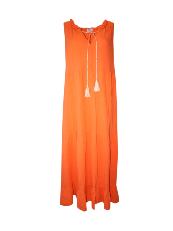 Kleid Musselin orange