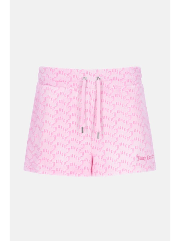 Shorts Frottee Monogram pink