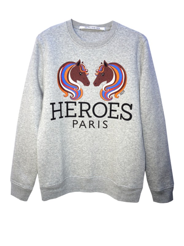 Cosy Sweatshirt Heroes Paris heather grey