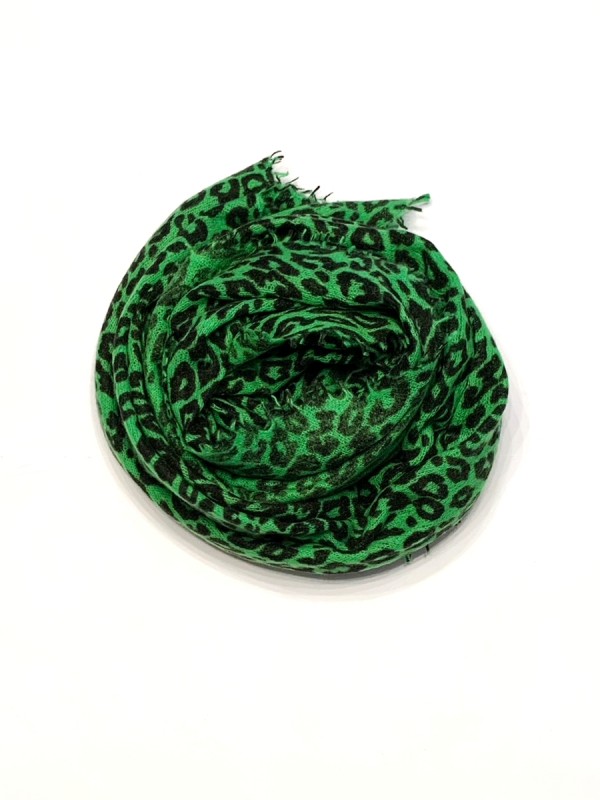 Cashmere Schal grün leo